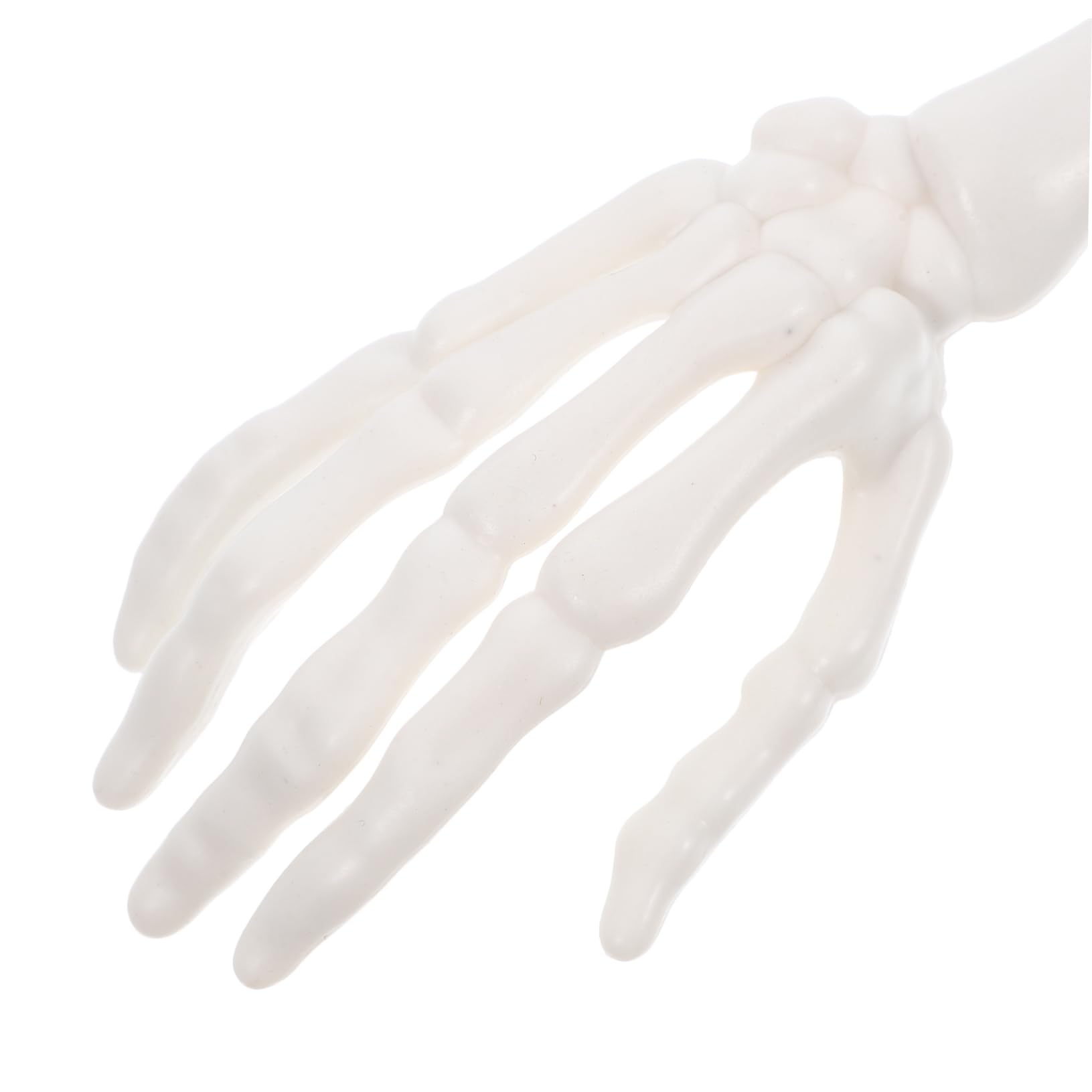PRETYZOOM 2 Paar Handklauen-Salatgabel Halloween Skeletthand dekoration lustige Nudelgabel Löffel in Form eines Totenkopfarms realistische Skeletthände Gruseliger Skelettarm Plastik Weiß