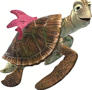 9 INCH Crush Green Sea Turtle Squirt Peach Finding Nemo 2 Movie Removable Peel Self Stick Wall Decal Sticker Art Bathroom Kids Room Walt Disney Pixar Home Decor 9 1/2 inch by 6 1/2 inch