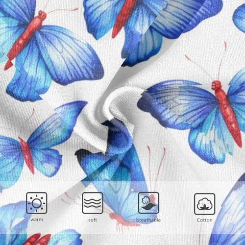 Joisal Blue Butterflies White Girl Panties Cute Girls Underwear Toddler Cotton Designer Briefs Undies Kids 2t3