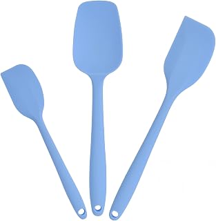Silicone Spatulas Heat Resistant Food Grade Rubber Spatula, Handle with Ergonomic Grip Kitchen Utensils Set, Nonstick Silicona Cooking Utensils Set for Cooking, and Mixing 3Pacs