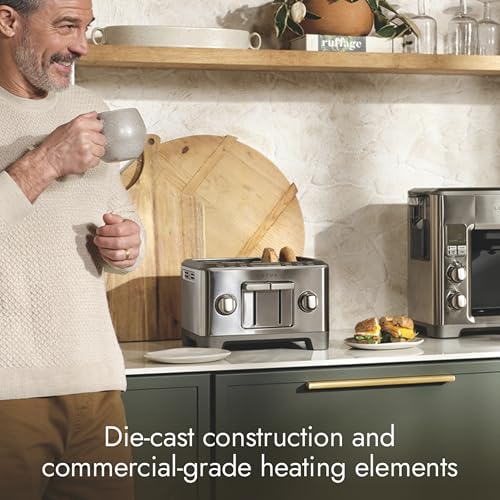 Image of Lotus Toaster, 4-Slice Toaster with Bagel Function and Two 7-Setting Shade Selectors, The Four Slice, 1800 Watts, Stainless Steel, Professional Series, LTSTR504