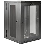 Tripp Lite 18U Wall Mount Rack Enclosure Server Cabinet with Acrylic Glass Door, Hinged Back, 24.5 i
