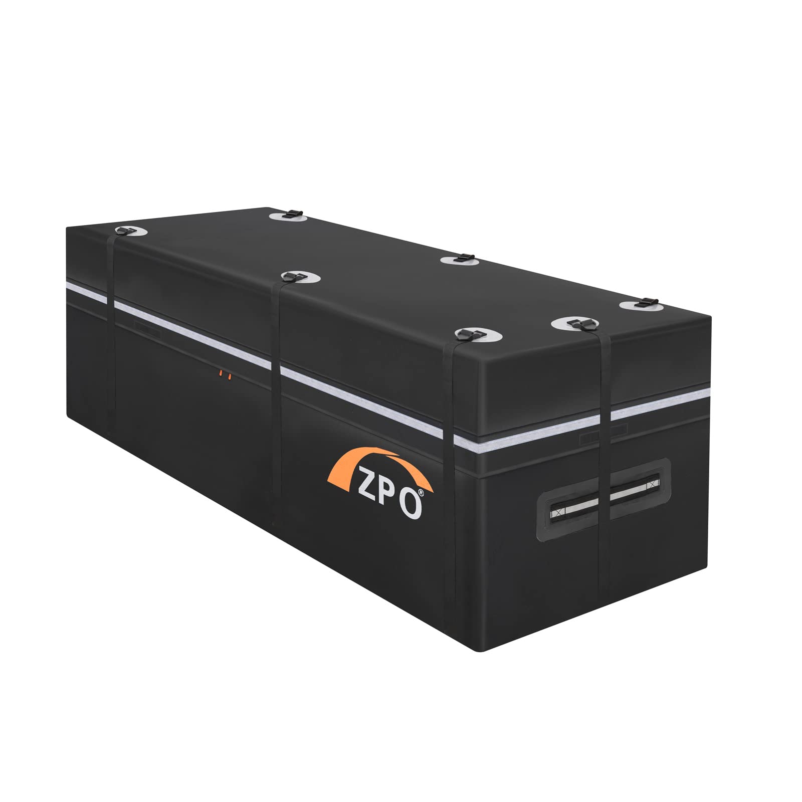 ZPO Hitch Cargo Carrier Bag, Collapsible Cargo Storage Solution for All Vehicles, 20 Cubic Feet Waterproof Hitch Cargo Bag with Secure Reflective Strip, UV Resistant Heavy Duty Straps (59”24”24”)