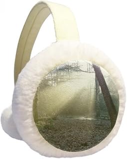 Protetor de orelhas de inverno com estampa florestal, ciência, natureza, paisagem, inverno
