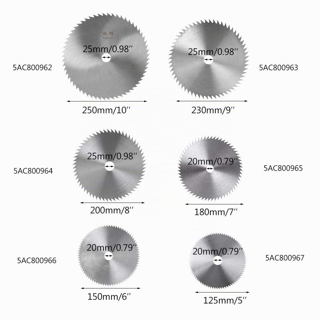 Lama per circolare ultra sottile in acciaio, 125 mm, diametro foro 20 mm, disco da taglio per lavorazione del legno