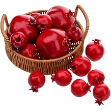 Gresorth 15 PCS Artificial Pomegranate Decoration Fake Fruit Model Realistic Lifelike Vegetable Display for New Year Garden Restaurant