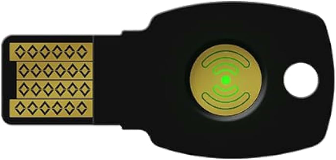 FEITIAN ePass K9 Plus - USB Security Key - Two Factor Authenticator - USB-A with NFC, FIDO U2F + FIDO2, PIV - Help Prevent Account Takeovers with Multi-Factor Authentication