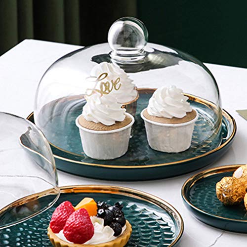 DOITOOL - Cupola per torta in vetro, rotonda