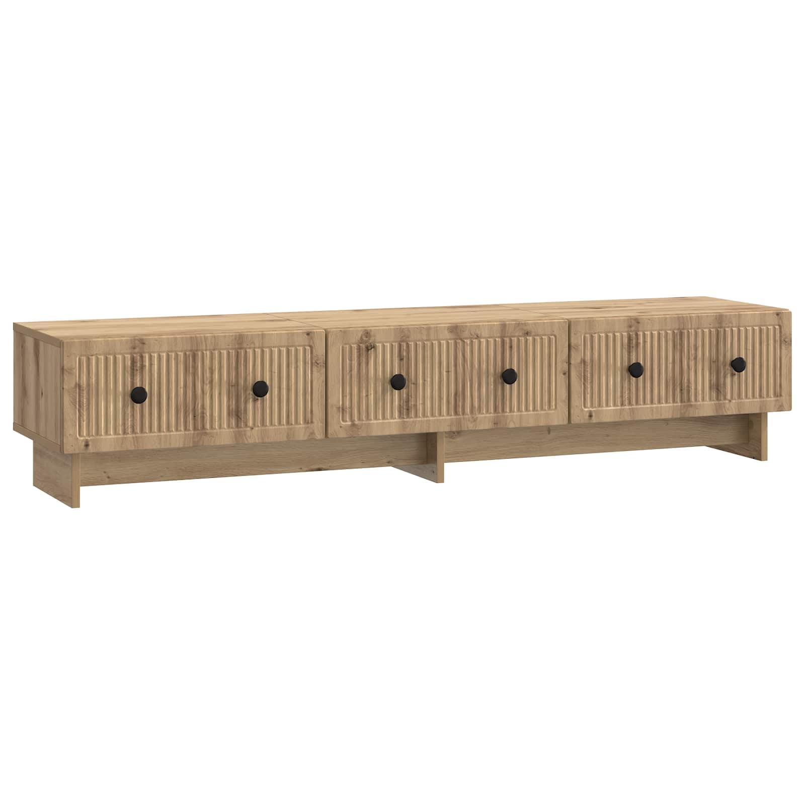 Meuble TV moderne en chêne Artisan de 147cm au design épuré et durable