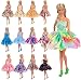 Miunana 5X Vestidos de Noche Mini Vestido Corto Ropa Casual Vestir Fiesta como Regalo para 11.5 Pulgadas Muñeca Estilo al Azar