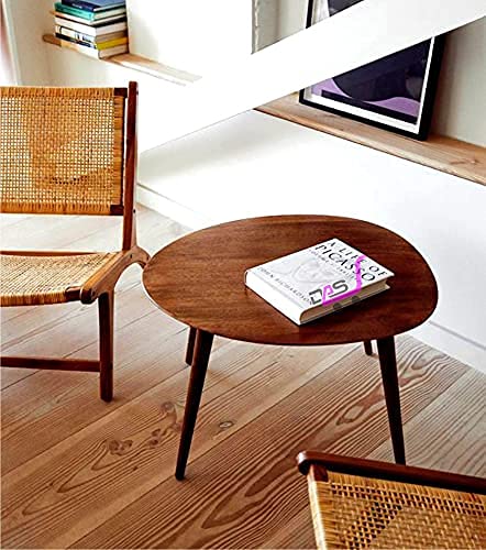 Image of Shoppee Fold-able Oval Shaped Side Table /Tea Coffee Breakfast Table (Walnut)