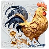 XCYRFMS Rooster Polymer Clay Mold Farm Animal Rooster Silicone Molds for DIY Craft Resin Casting Molds DIY Crafts Air Dry Polymer Clay Tools Jewelry Making