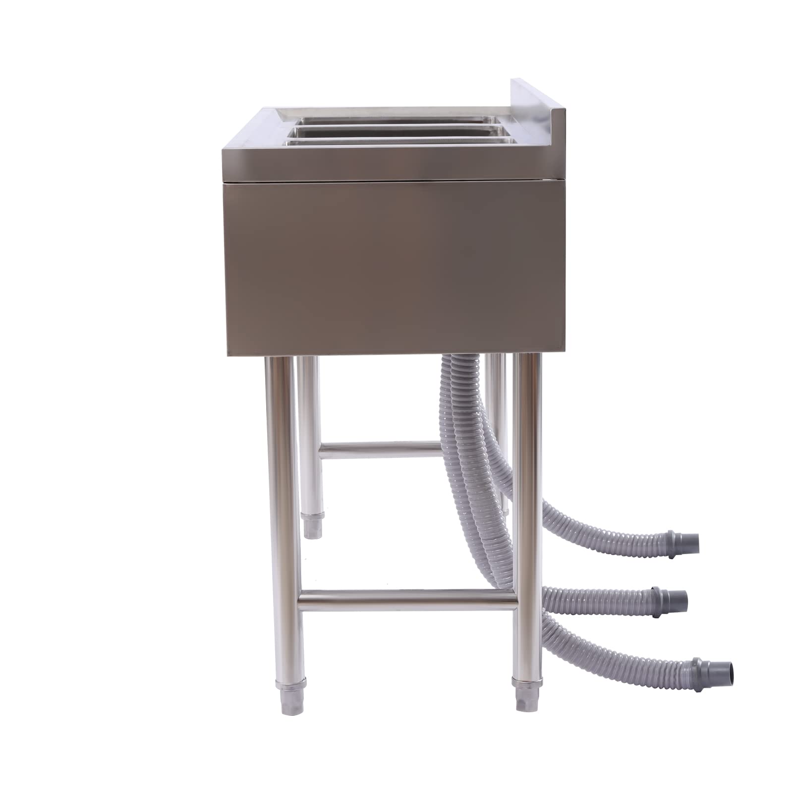 3 Compartment 304 Stainless Steel Commercial Utility Basin Sink for Outdoor Indoor, Garage, Restaurant, Kitchen, Laundry/Utility Room (38.5