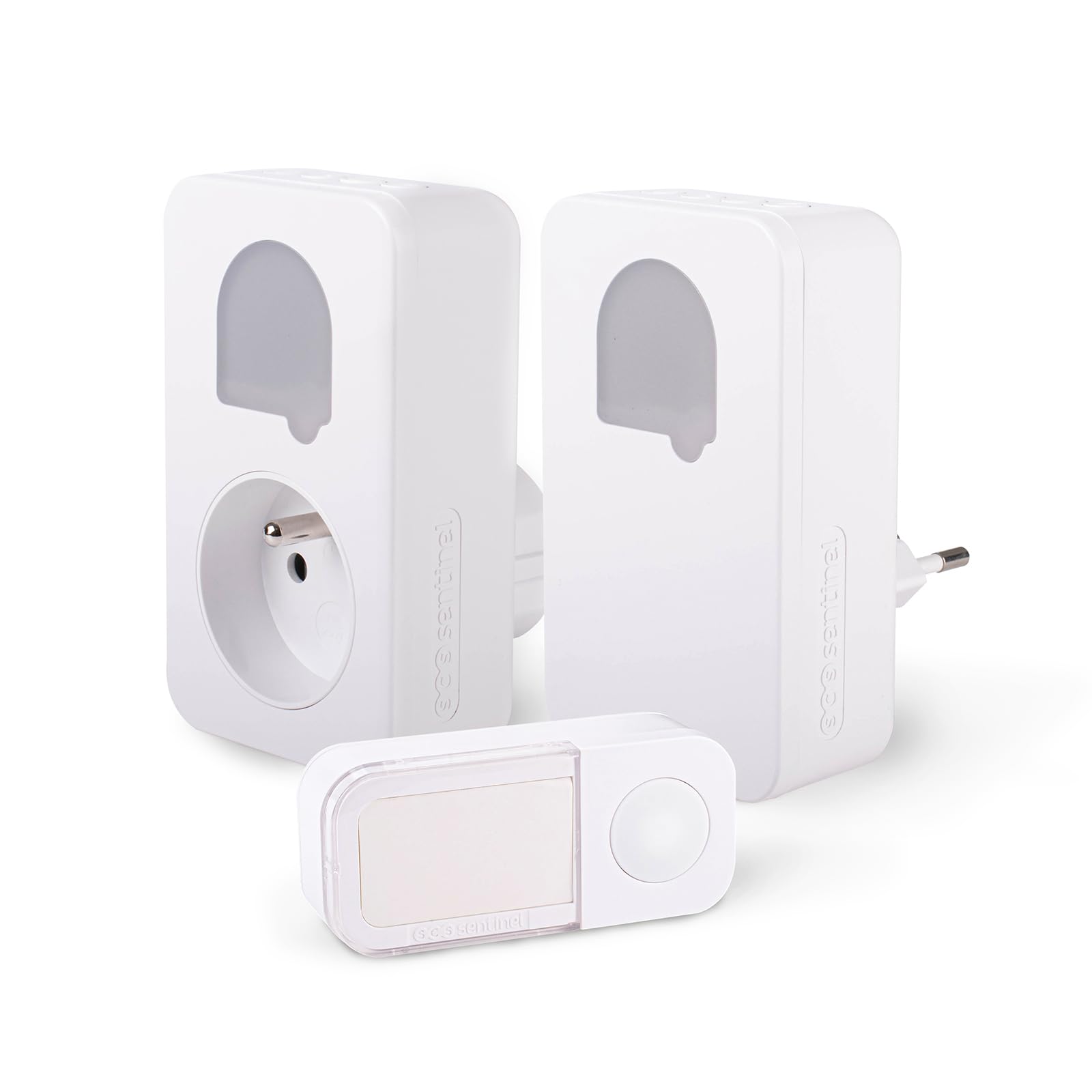 SCS SentinelCSF0111, Wireless and Battery-Free Ringer White - Set of 2 - Sone Duo