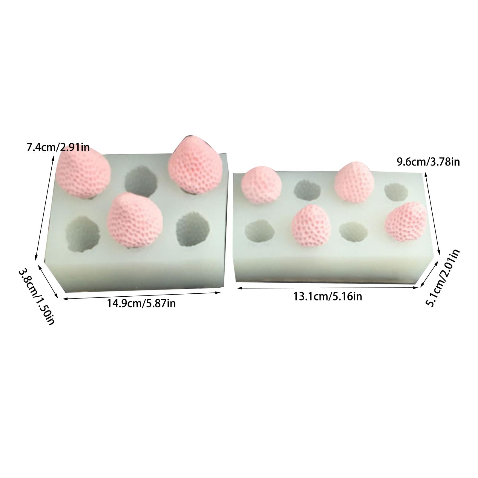 Strumento cottura in silicone realistico Design a fragola per gelato cioccolato Stampo per candele in silicone semplice manutenzione
