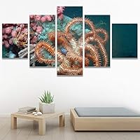 SIGNWIN 5 Panel Canvas Wall Art Deep Under for Home Decorations Ready to Hang - 60