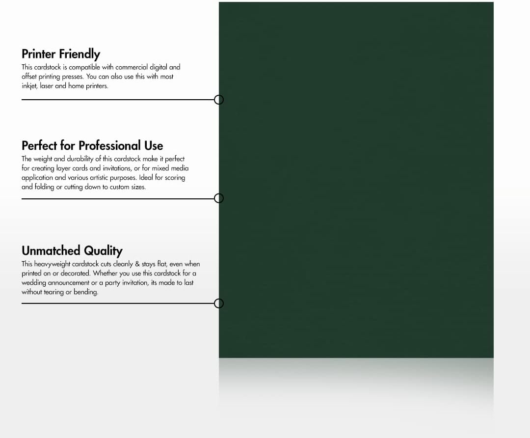 LUXPaper 8.5" x 11" Cardstock | Letter Size | Green Linen | 100lb. Cover (183lb. Text) | 500 Qty