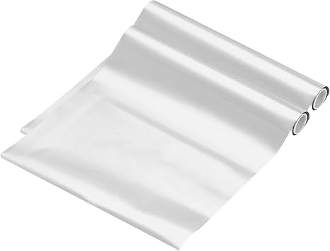 MECCANIXITY 2 Pcs Toner Reactive Foil,Metallic Transfer Hot Foil Roll 5.9" x 9.84ft Deco Foil Transfer Sheets Paper for Hot Foil Pen Scrapbooking Heat Transfer DIY Craft,Silver
