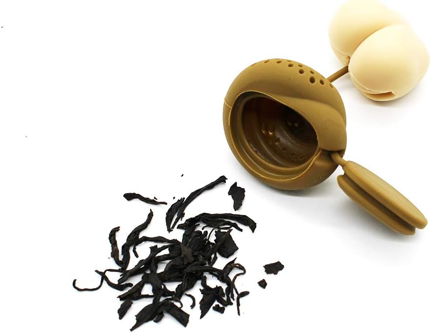 DE Funny Loose Leaf Tea Infuser Ball, Food Grade Silicone Stool Shape Hot Tea Infuser Tea Strainer Ball Filter