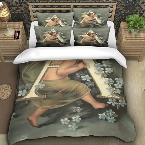 Housse de couette lit simple 140x200cm en microfibre imprimée 3D