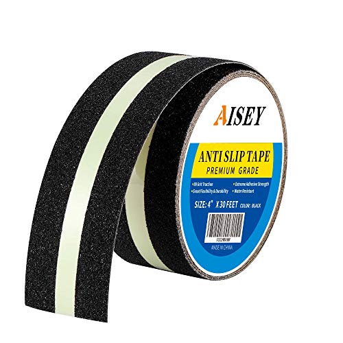 Anti Slip Tape Glow in The Dark Non Skid Traction Grip Tape Indoor Outdoor Stair Treads, Safety Tape for Steps Black 2