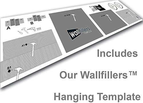 Wallfillers Canvas Prints of a Red London Night Bus on a Black and White Background for your Living Room - Cheap 4 Part British City Wall Art - 4208