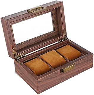 Amosfun Watch Roll Travel Case 3 Slots Watch Display Case Watches Storage Organizer