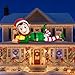 OurWarm 10FT Christmas Inflatable Outdoor Decoration, Giant Elf Inflatable Outdoor Christmas Blow up Yard Decorations with LEDs, Outdoor Christmas Inflatables for Outside Roof Lawn Holiday Xmas Decor
