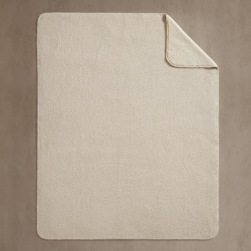 R.SHARE Kuscheldecke Flauschig Kaninchen Plüsch Decke Kunstfell Sofadecke Weich und Warm Sofaüberwurf Couchdecke Überwurfdecke Wohndecke Für Bett Sofa Schlafzimmer Büro,125 x 150 cm,Beige