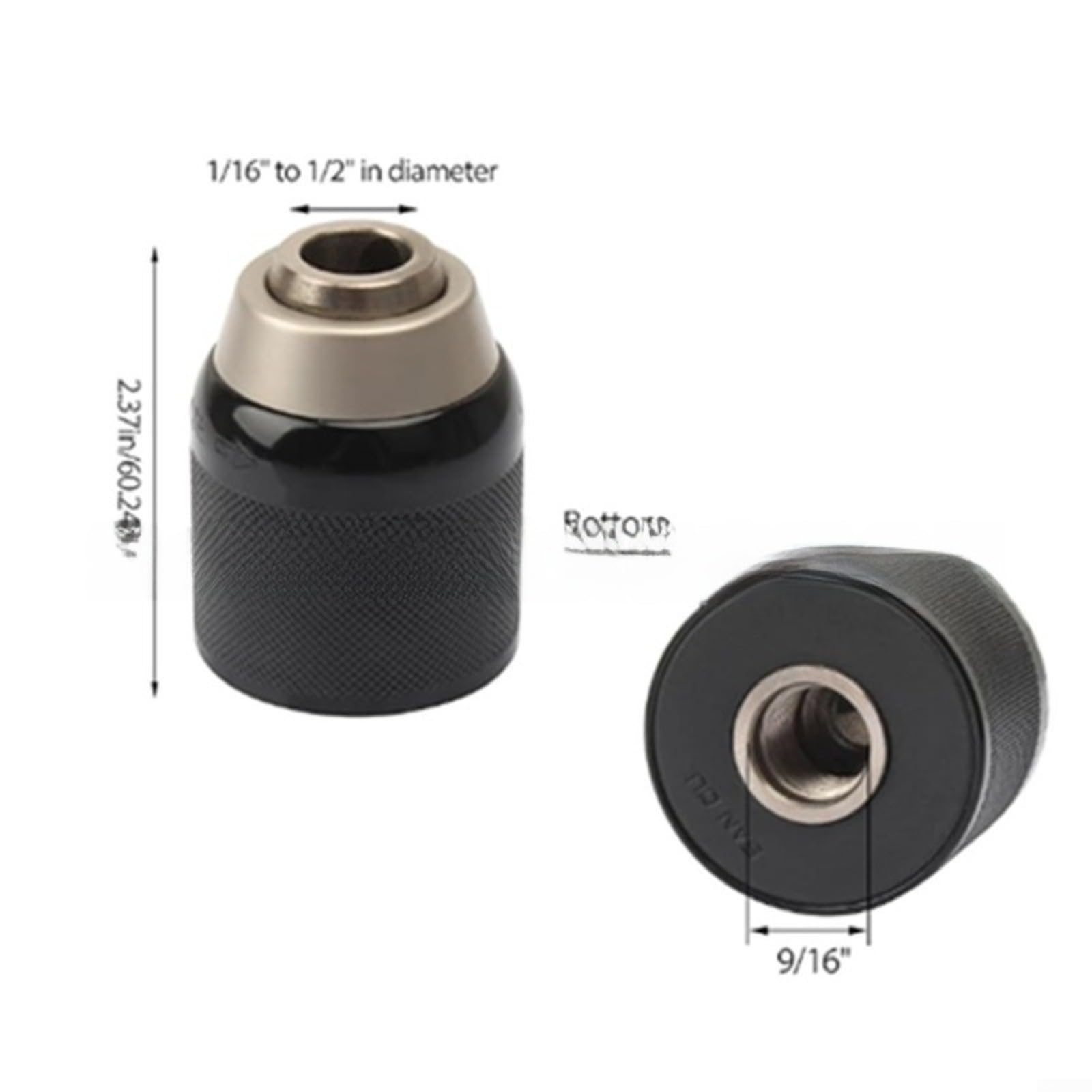 Mandrin de perceuse 13 mm 1/2 avec vis 1/16 à 1/2, capacité de serrage 9/16 18 pour 2704 20 2804 20 2904 20 outils électriques pour une utilisation en extérieur (A)