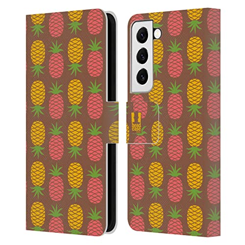 Étui Portefeuille Samsung S22 5G Ananas Cuir Évite les Rayures d'Écran