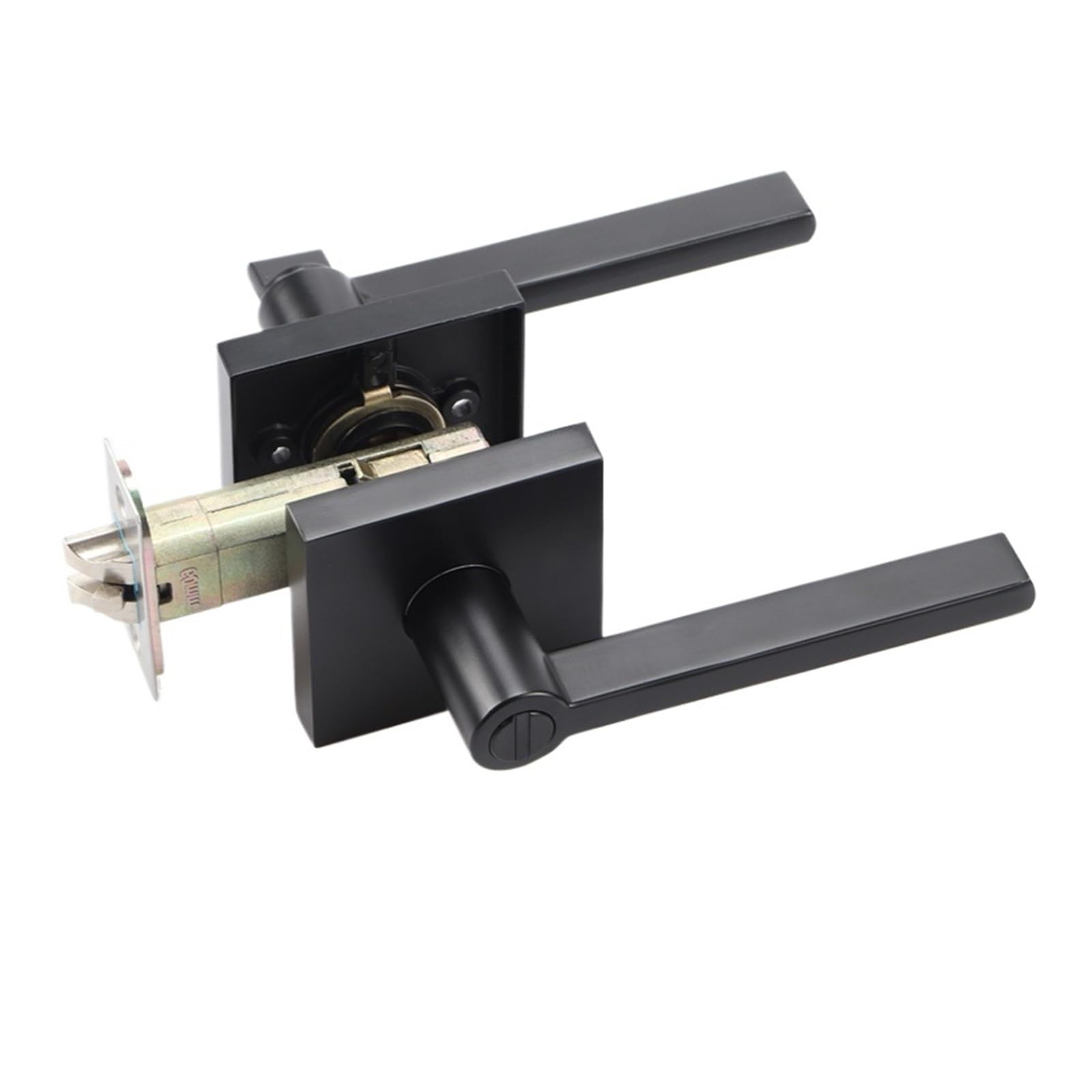 Indoor door lock round silent bedroom handle keyless(Square - Keyless-2)