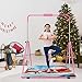 Jivifao Gymnastics Bar with Self-Inflating Mat for Kids, Adjustable Height Gymnastic Horizontal Bars with Mat, Folding Gymnastic Training Monkey Bars, Junior Expandable Training Kip Bar for Home
