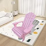 SmartEdge Wood Adirondack Chair, Ergonomic All-Weather Kids Adirondack Chair, Leisure Line Toddler Outdoor Chairs Adirondack Lounge Lawn Chair, Durable Patio Lounge Chair for Garden Indoor Pink