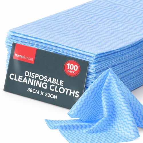 SOL 100pk Disposable Cleaning Cloths For Home All Purpose - Super Absorbent Blue J Cloths for Home and Kitchen Dishes - 1pk x 100pcs