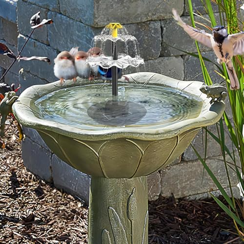 Bebedero para pájaros solar sin cables para evitar agua estancada 4