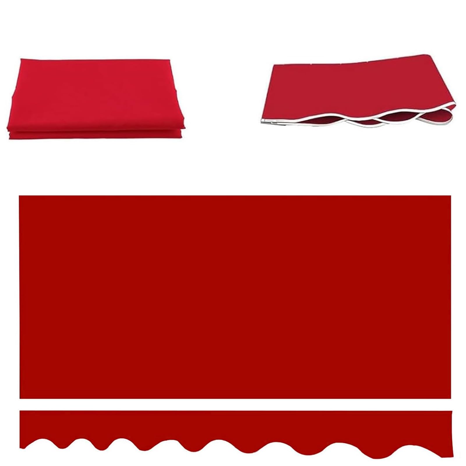 ROFBIHG Patio Awning Fabric Replacement Retractable Sun Shade Awning, Replacement Patio Sun Shade Shelter 280gsm Polyester, Outdoor Awning Resistant UV Protection Shade Cloth(Red,3x2.5m (10x8.2ft))