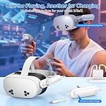 YUANHOT paquet de 2 20000mWh Pack batterie pour Meta Quest 3S/3/2, 18W Chargeur rapide pour Oculus Quest 3S/3 Accessoires, Extension VR Batterie pour casques, batterie légère et portable pour extra 2-4H