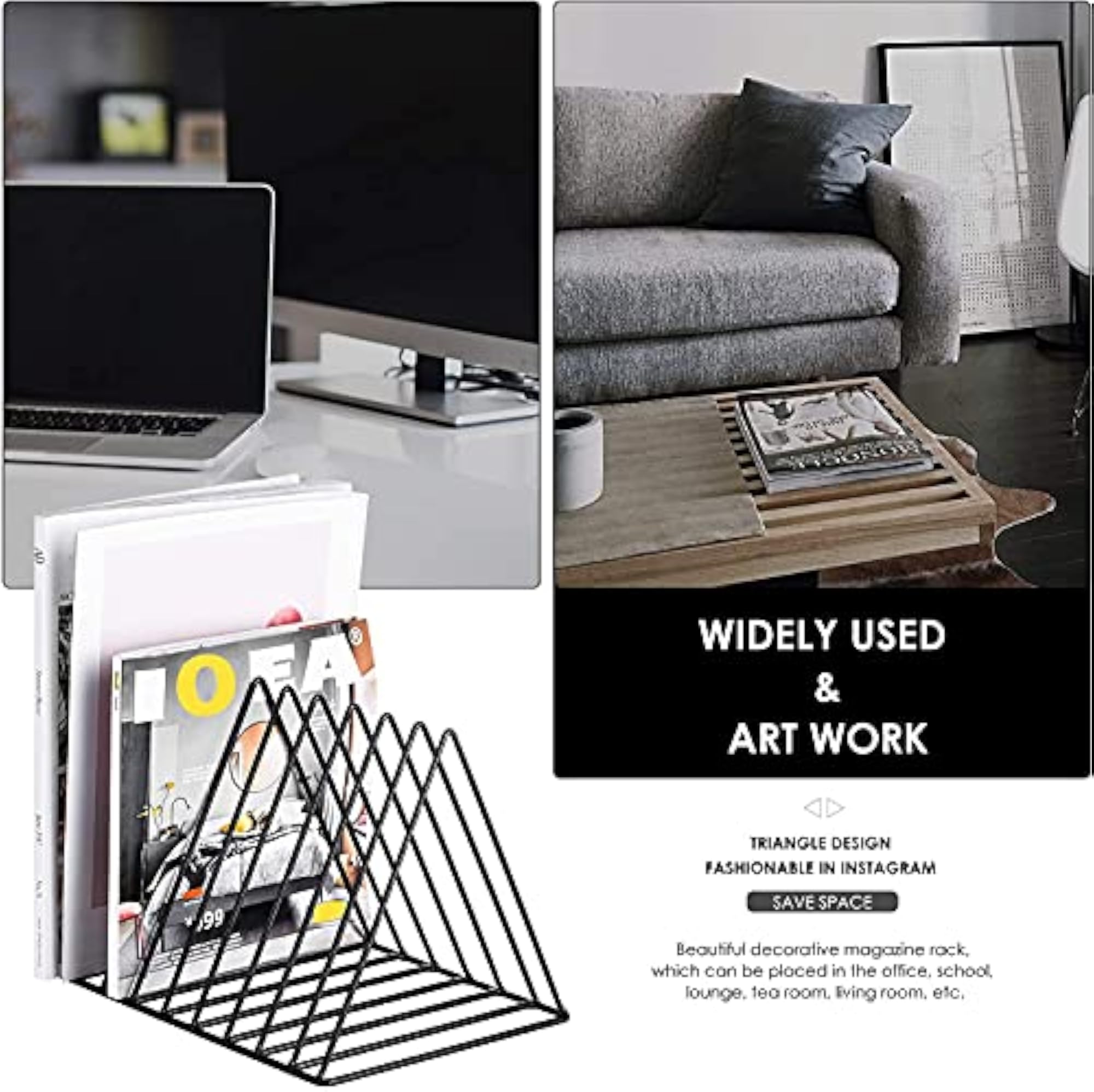 Triangle Desktop File Sorter Organizer, 9 Slots