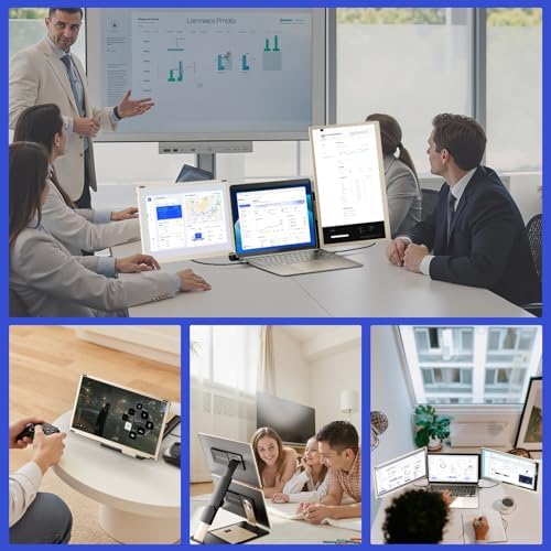 Maxfree Laptop Screen Extender, 15.6'' Dual Monitor for Laptop 13"-17.3", FHD 1080P, 11 Display Modes, Plug & Play Triple Screen Monitor for Mac Windows – Ideal for Office, Travel, Gaming — view 7