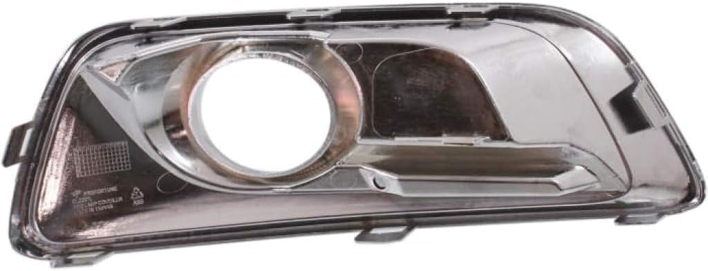 DAT AUTO PARTS Front Left Driver Side Fog Light Bezel Cover Trim Fits 2015-2020 Cadillac Escalade ESV full size luxury SUV, Black and Silver Textured Plastic, Replaces GM1038136, 20768823