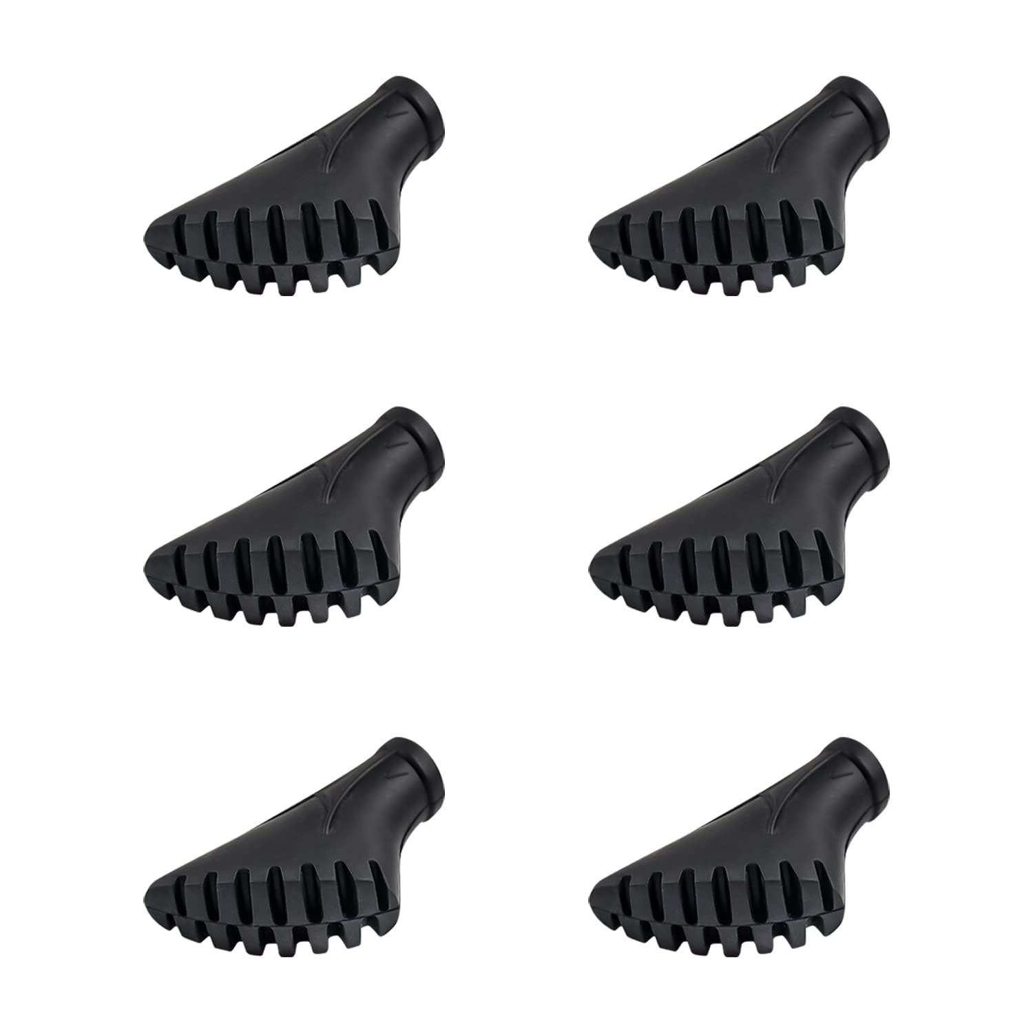 CRESTGOLF Pack of 6/10 Pieces of Nordic Walking Pads for Asphalt Trekking Pole Rubber ferrule for Asphalt and Stone Trekking Poles