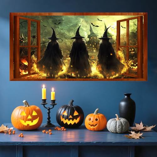 Vinilo Decorativo 3D Halloween Brujas Pegatina de Pared miniatura 6
