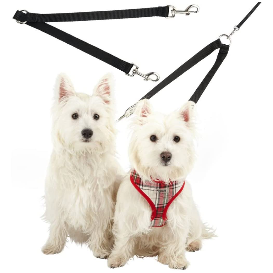 Accoppiatore divisore per guinzaglio per Animali Domestici a Doppio guinzaglio per Cani per Imbracatura per Collare per Animali Domestici Blu per Uso Domestico