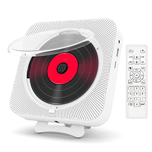 CD-Player Mit Bluetooth, Tragbarer CD-Player Wandmontierbares Bluetooth Integrierte HiFi-Lautsprecher, Home Audio FM-Radio USB MP3-Musik-Player
