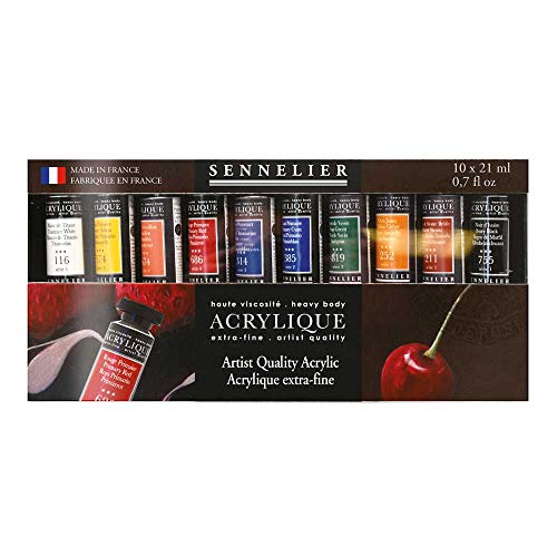 Sennelier Artist Acrylique Set, Includes Ten 21ml Tubes of...