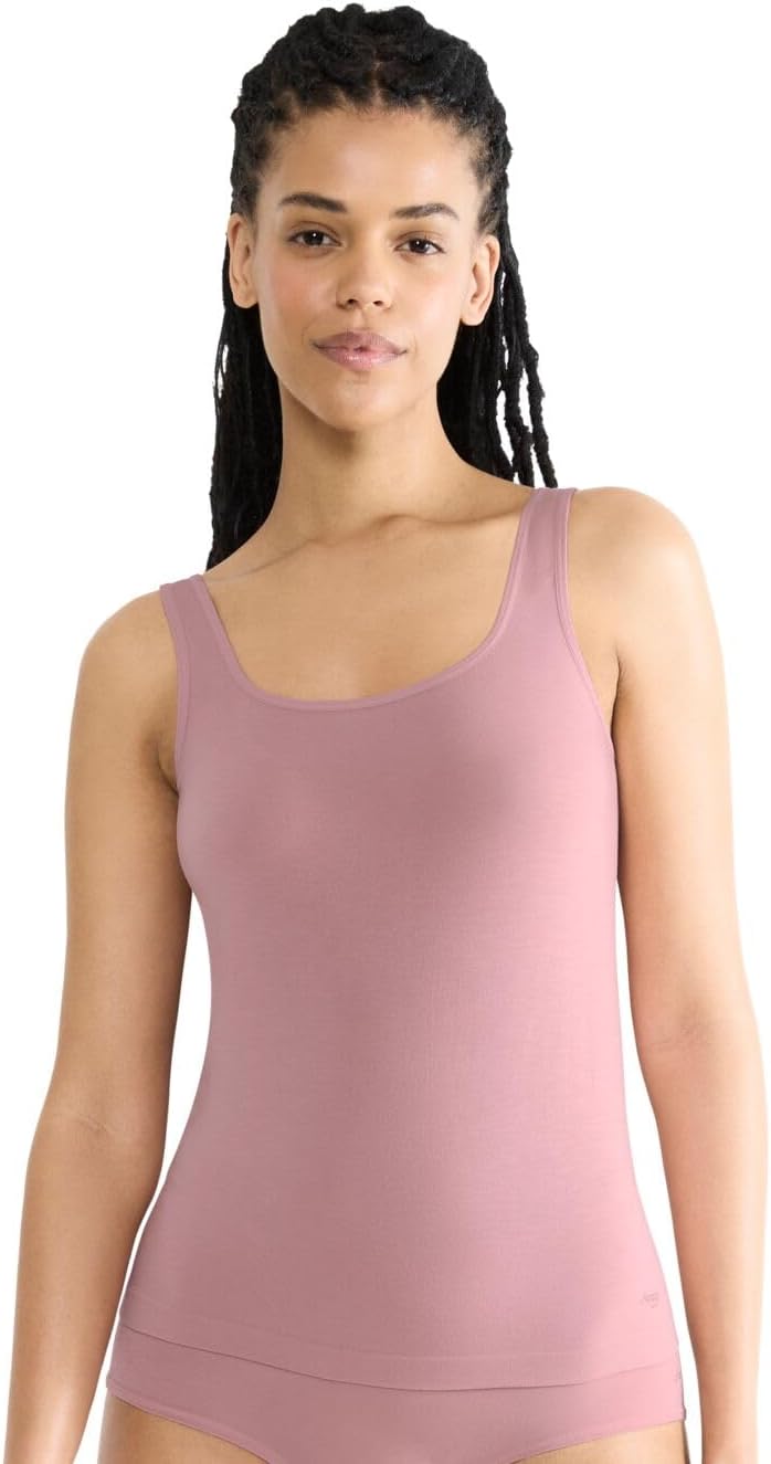 Sloggi GO Sense Tank Top Wide Strap Camisole Soft Modal Seamless Lingerie Tea Rose
