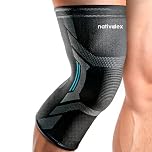 NativoDex Ginocchiera Ortopedica di Compressione – Tutore Ginocchio Stabilizzante per Menisco, Legamenti e Sport – Fascia Elastica Antiscivolo Traspirante per Palestra, Corsa, Uomo Donna