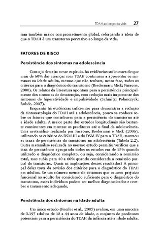 Tdah ao Longo da Vida