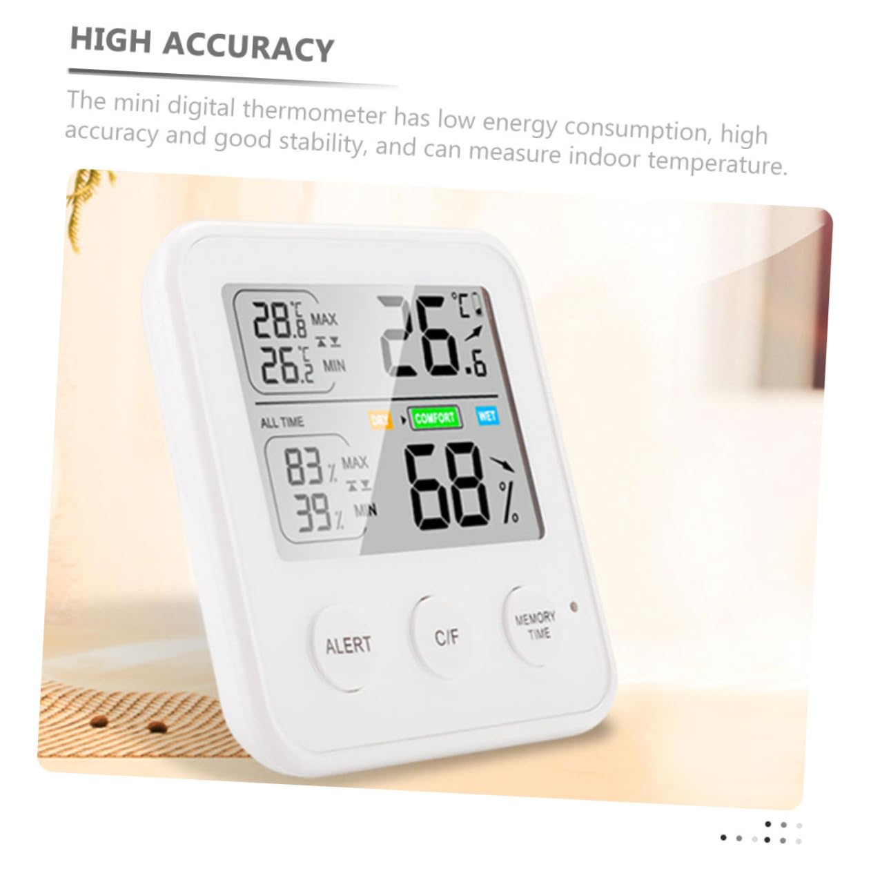 Happyyami 2 Piezas Termómetro Medidor De Temperatura Higrómetro Medidor De Humedad Pequeña Temperatura Humedad Temperatura Herramienta Para El Hogar Abs